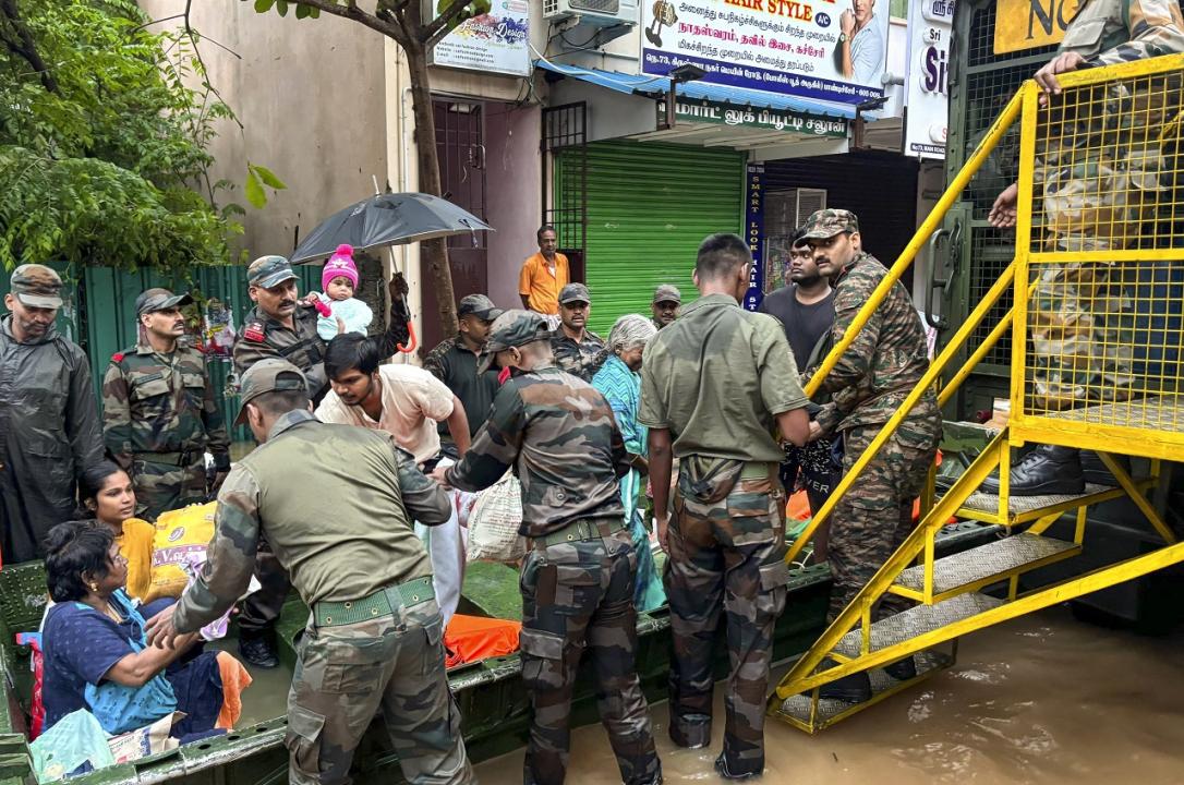 In Photos: Indian Army rescues over 100 people in Puducherry amid Cyclone Fengal