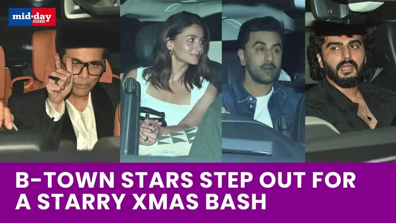 Ranbir-Alia, Aditya Roy Kapur, Karan Johar, and More Shine at Christmas Party