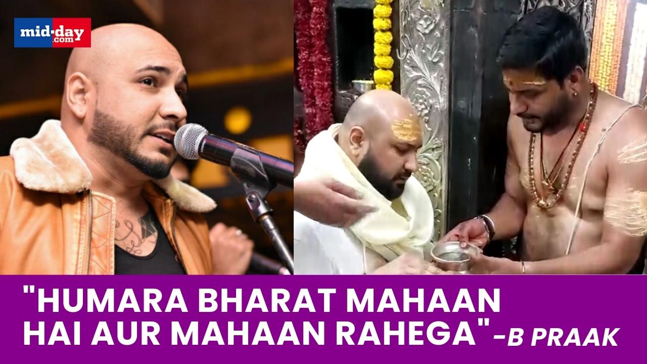 Singer B Praak attends Bhasma Aarti & offers prayers at the Mahakaleshwar Temple