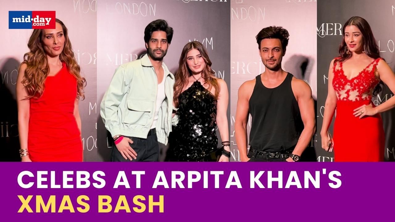 Aayush Sharma, Rasha Thadani, & others shine at Arpita Khan Sharma Xmas Bash