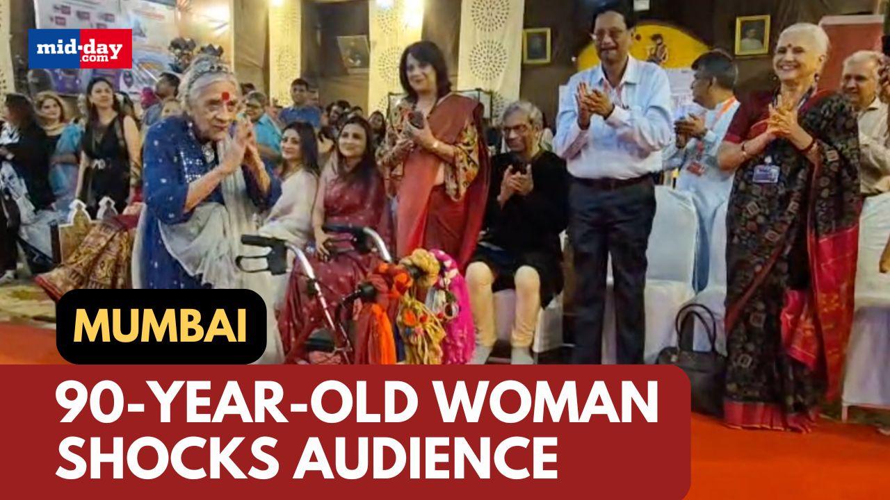 Durga Puja: 90-year-old woman walks the ramp at Bombay Durgabari Samiti Pandal