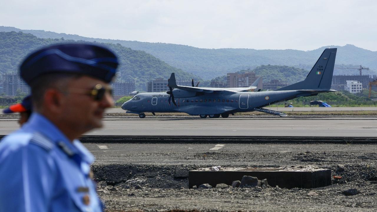 IN PHOTOS: Air Force aircraft makes first touchdown at Navi Mumbai airport