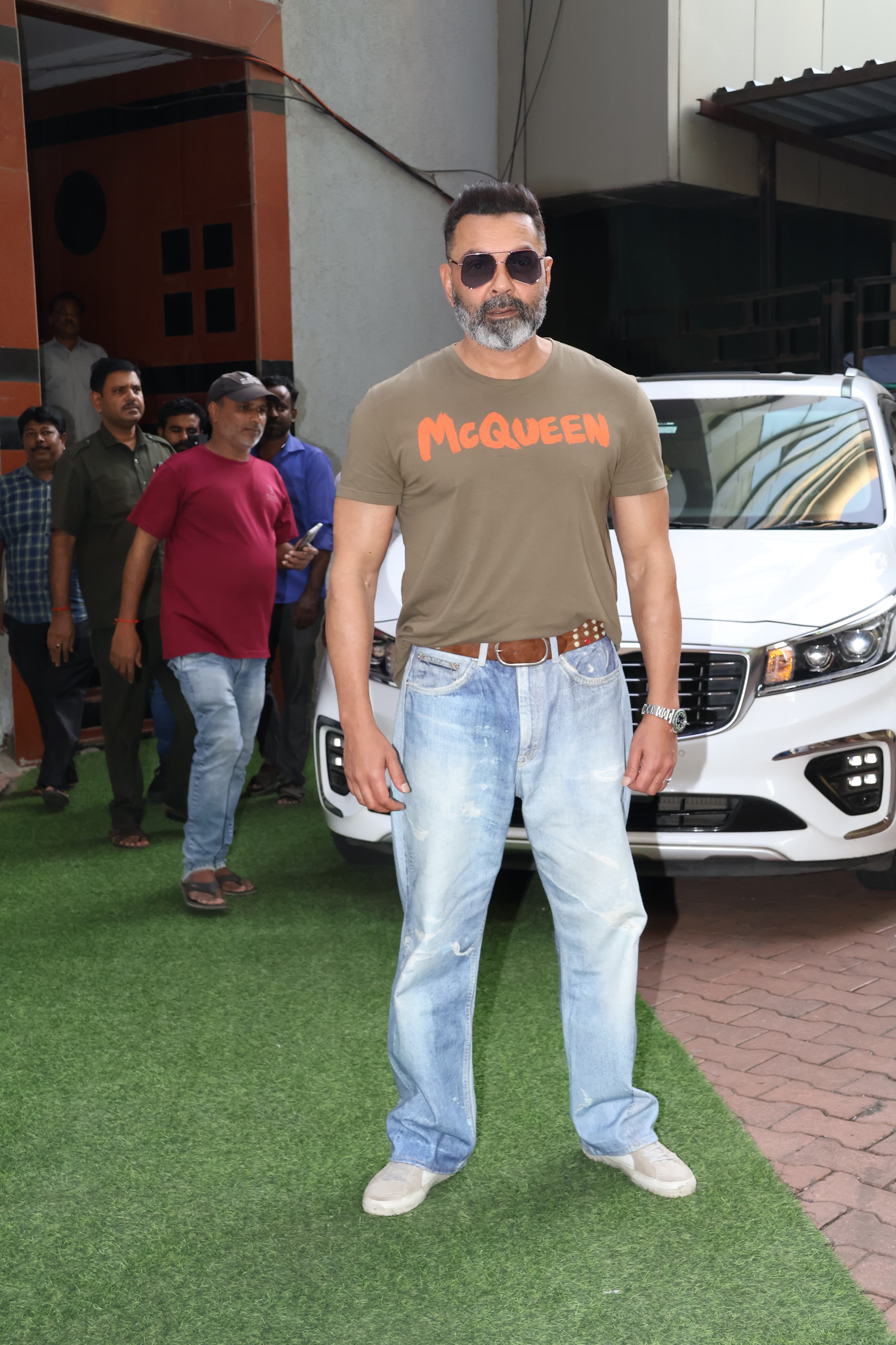 Bobby Deol posed for the paparazzi as he went out an about in the city