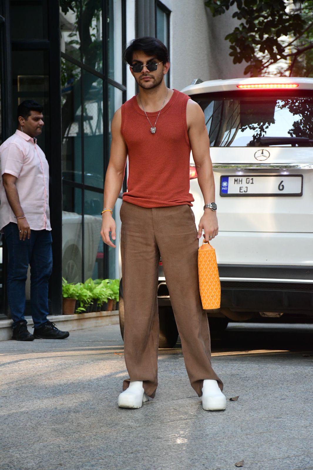 Veer Pahariya was snapped as he went out and about in the city