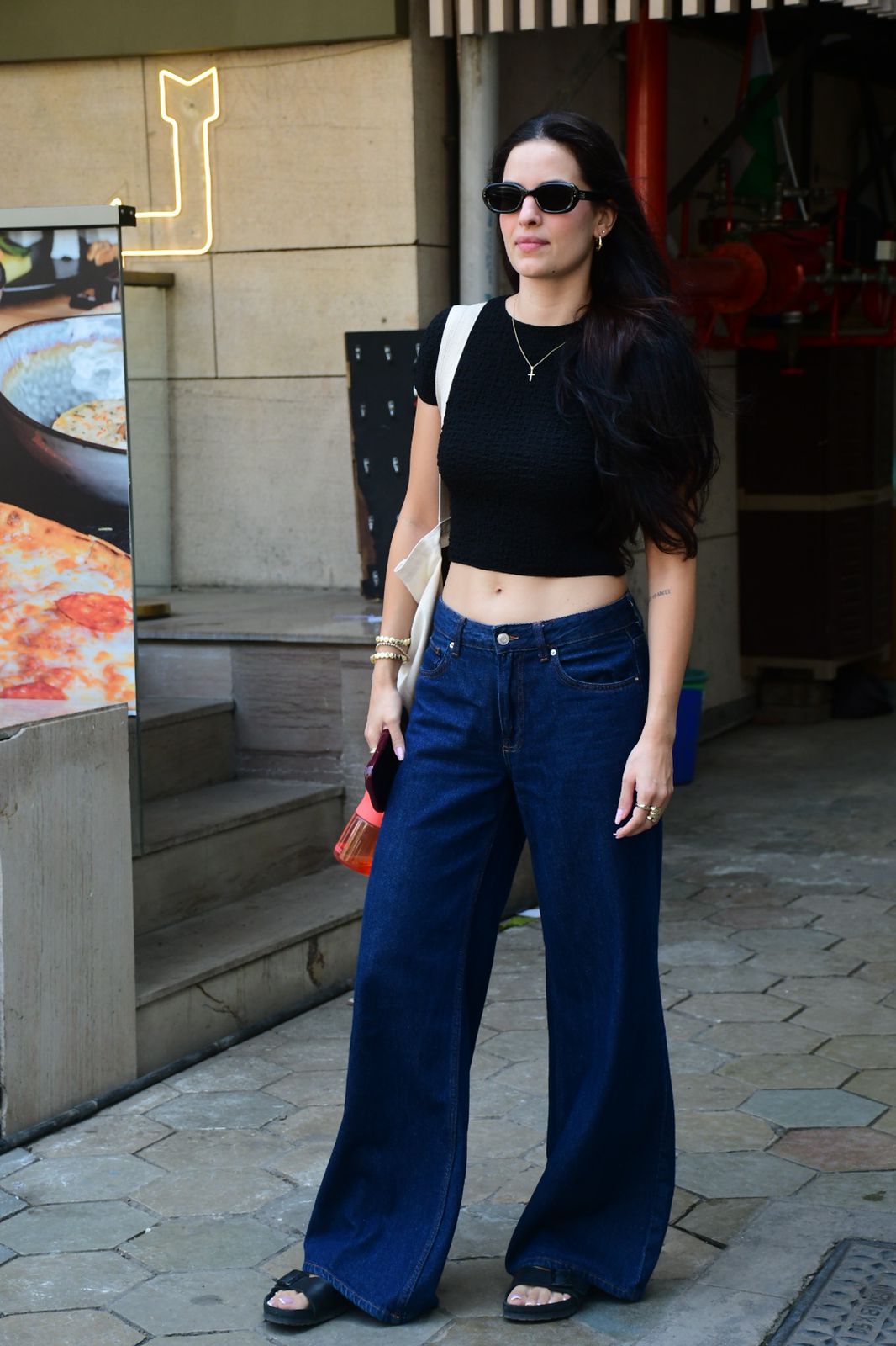 Natasa Stankovic was clicked in the city, looking smart and stylish in a crop top paired with blue jeans. Her effortless casual look is perfect for a day out