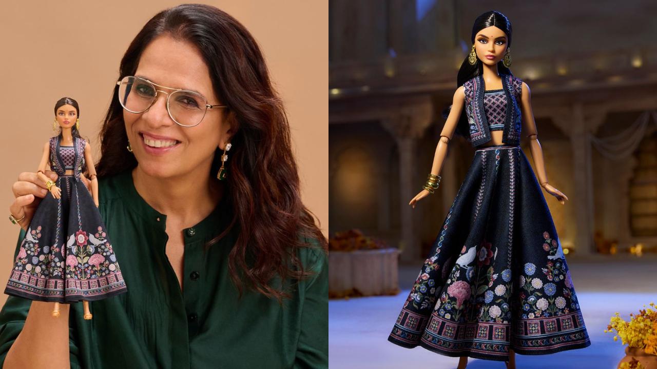 Anita Dongre brings Diwali magic to Barbie, check out the stunning new desi look