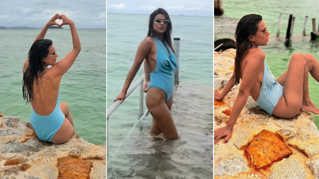 Nia Sharma sizzles in monokini, shares glimpses from her island vacation