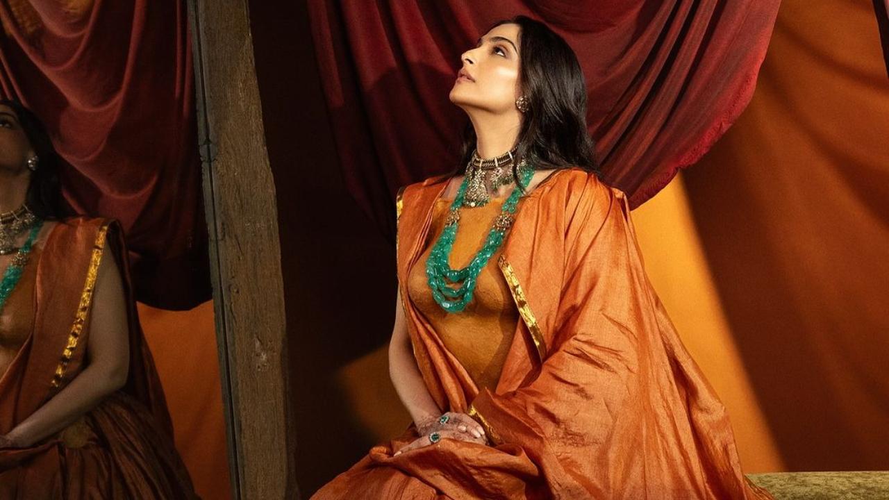 Sonam Kapoor wears body ornament made of Karnataka red soil, Multani clay