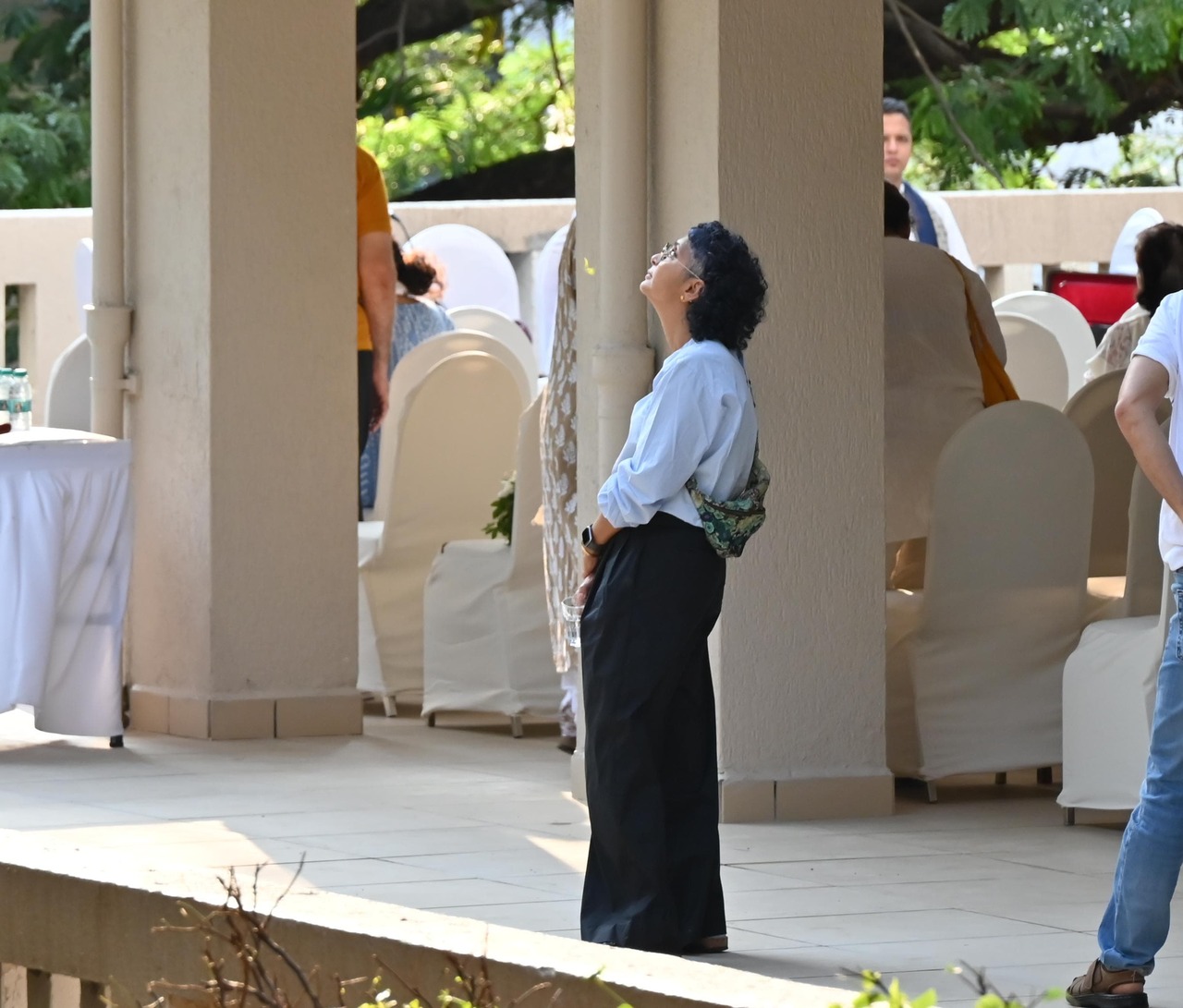 Aamir Khan's second ex-wife and filmmaker Kiran Rao attended the prayer meet. 