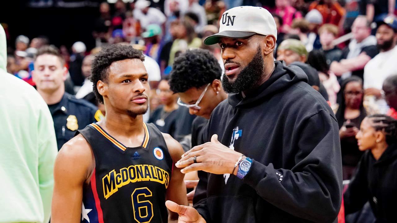 LeBron, son Bronny could be first father-son duo on NBA court soon