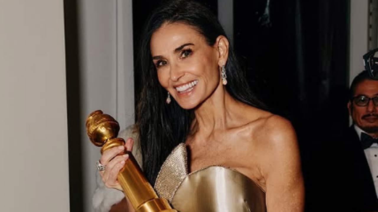 Demi Moore gets emotional in her Instagram post about first Golden Globe award