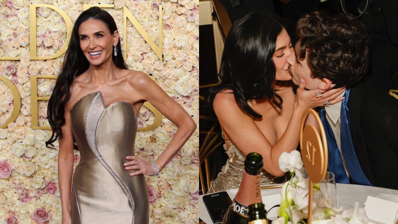 Did Demi Moore ignore Kylie Jenner at the Golden Globes 2025? Watch viral video