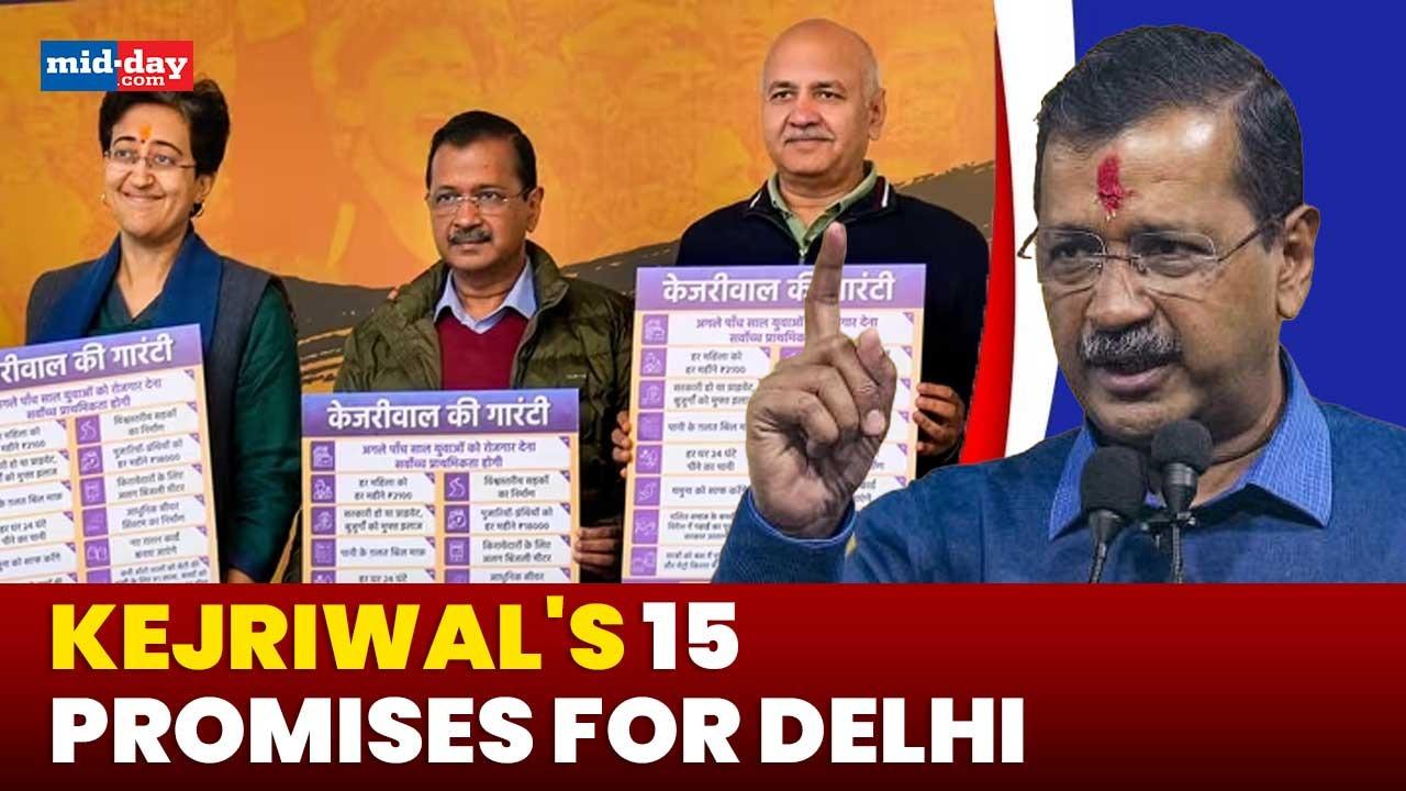 Kejriwal unveils 15 guarantees for Delhi voters ahead of 2025 polls