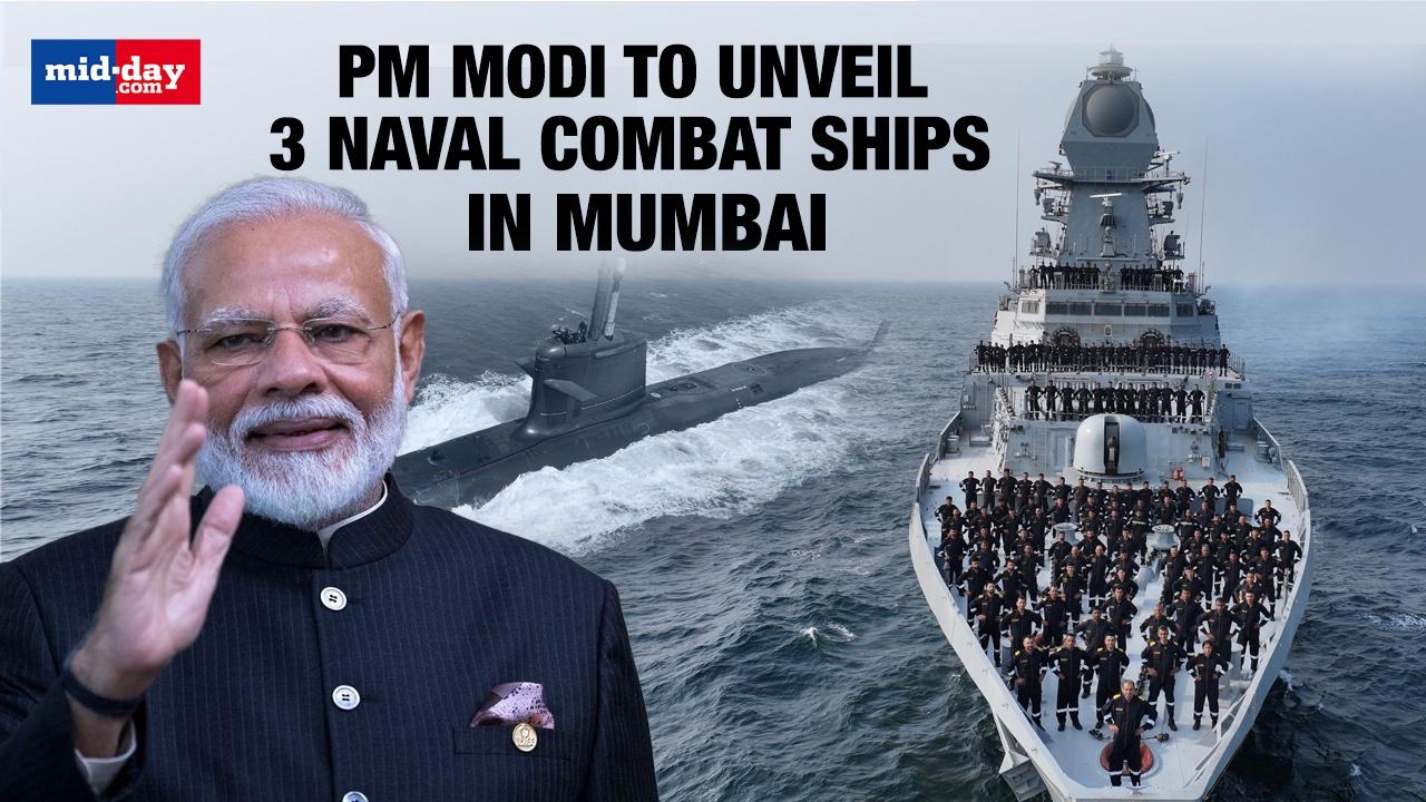 PM Modi in Mumbai: PM to introduce 3 Naval combatants to nation